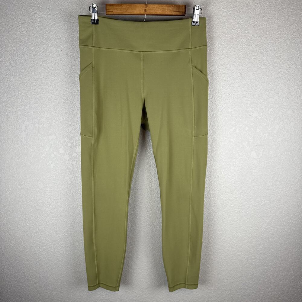 Lululemon Invigorate High-Rise Tight 25" Size 10 Bronze Green Side Pockets